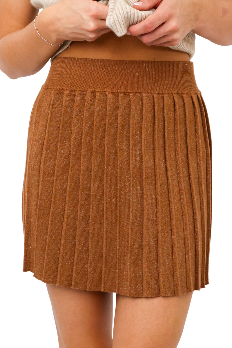 On Twelfth Pleated Mini Skirt