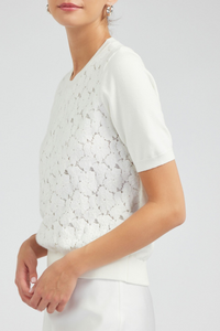 Current Air Lace Overlay Top