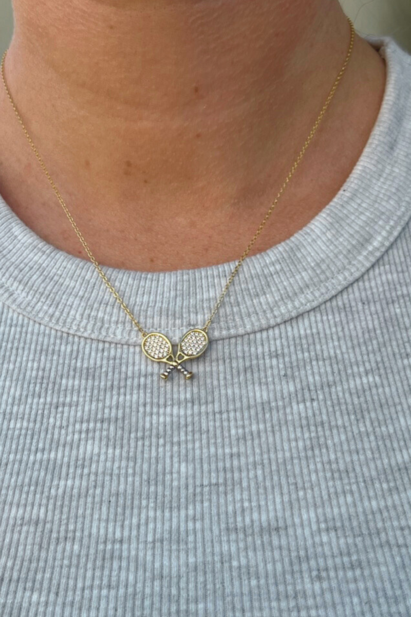 Tennis Rackets Necklace