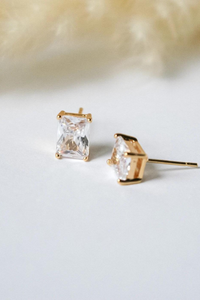 Baguette CZ Studs