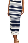 SRB Multi Stripe Midi Knit Skirt