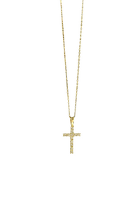 PG Designs Rhinestone Medium Cross Necklace