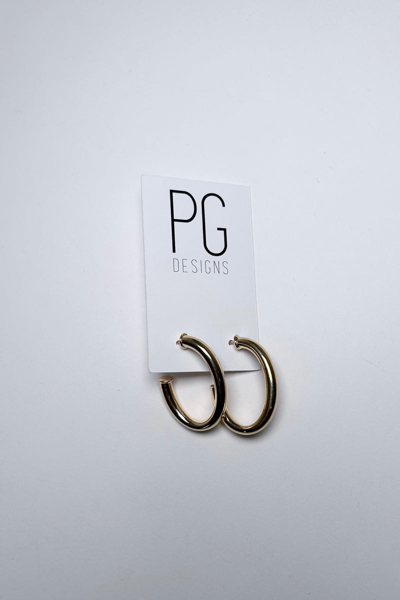 PG Designs Oval Gold Hoops