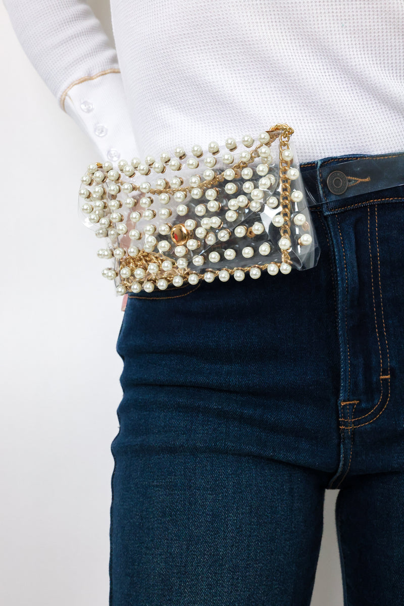 Pearl Transparent Belt Bag