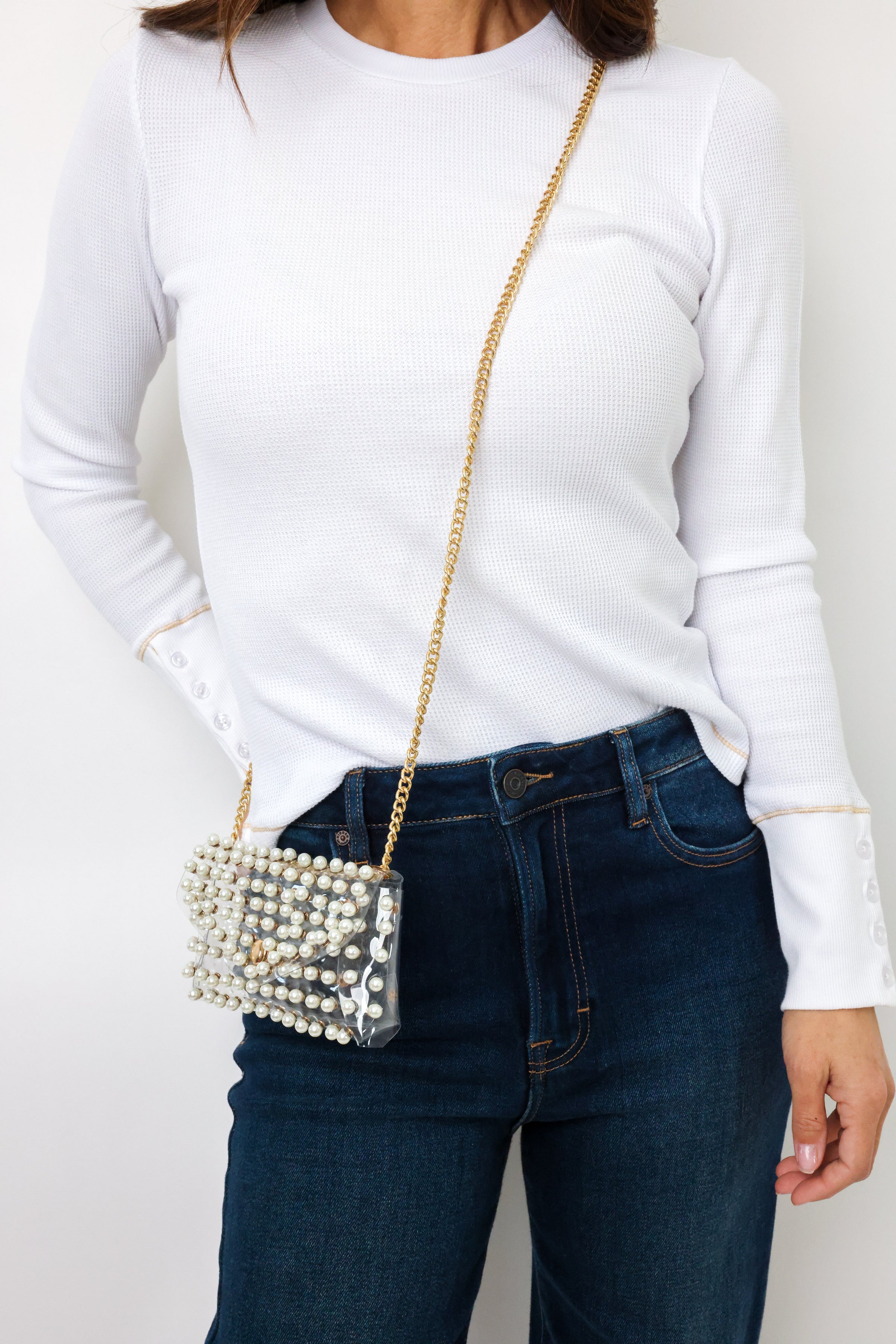 Pearl Transparent Belt Bag