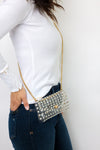 Rhinestone Transparent Belt Bag