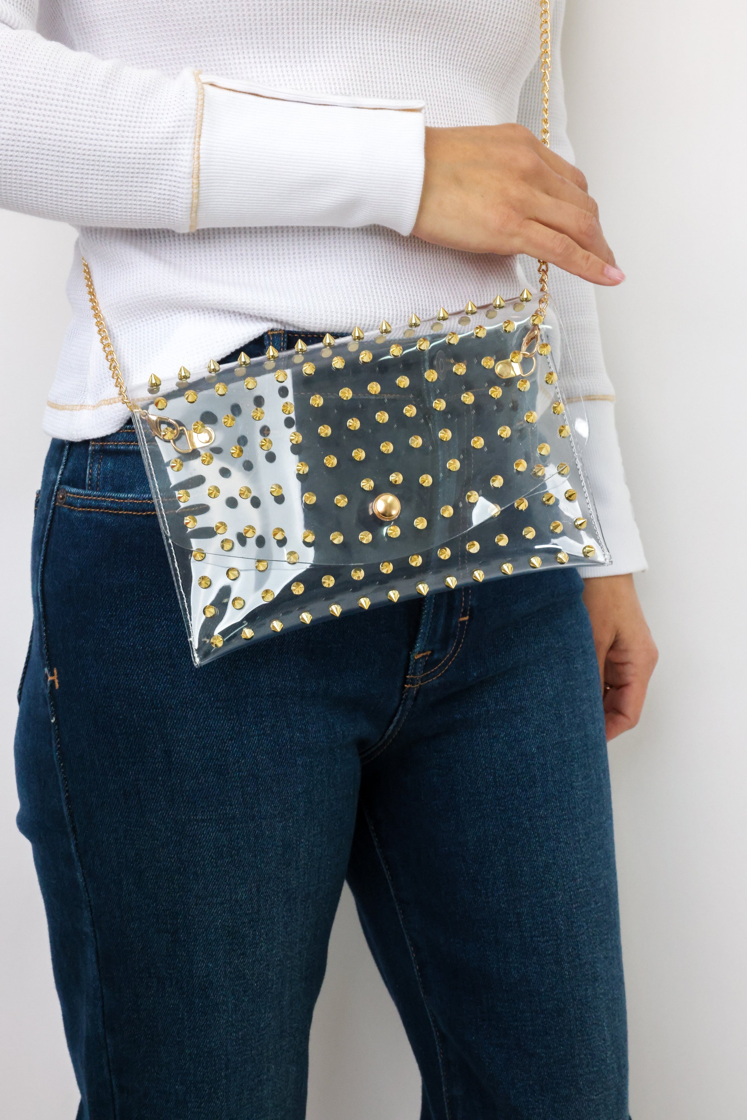 Studded Transparent Crossbody