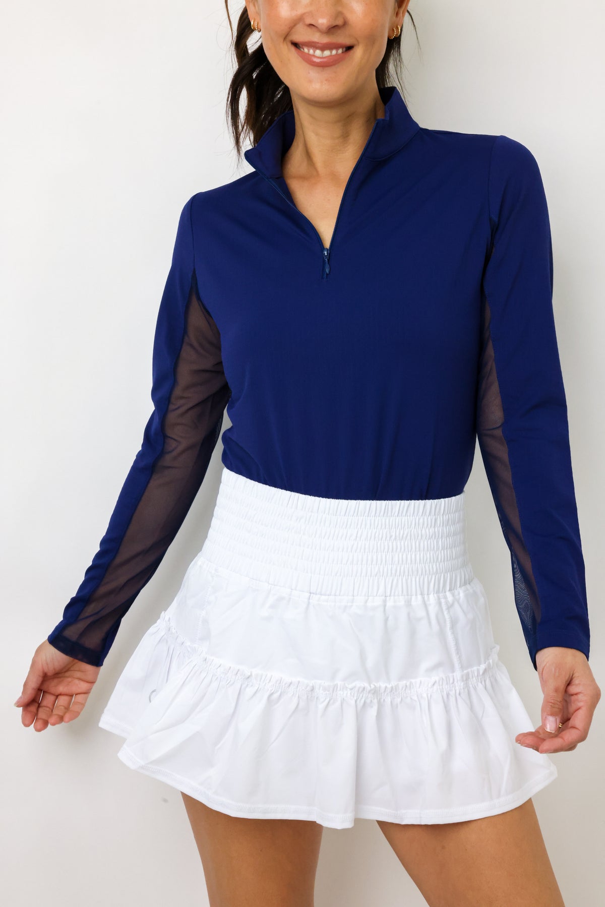 IBKUL Long Sleeve Mock Neck Top