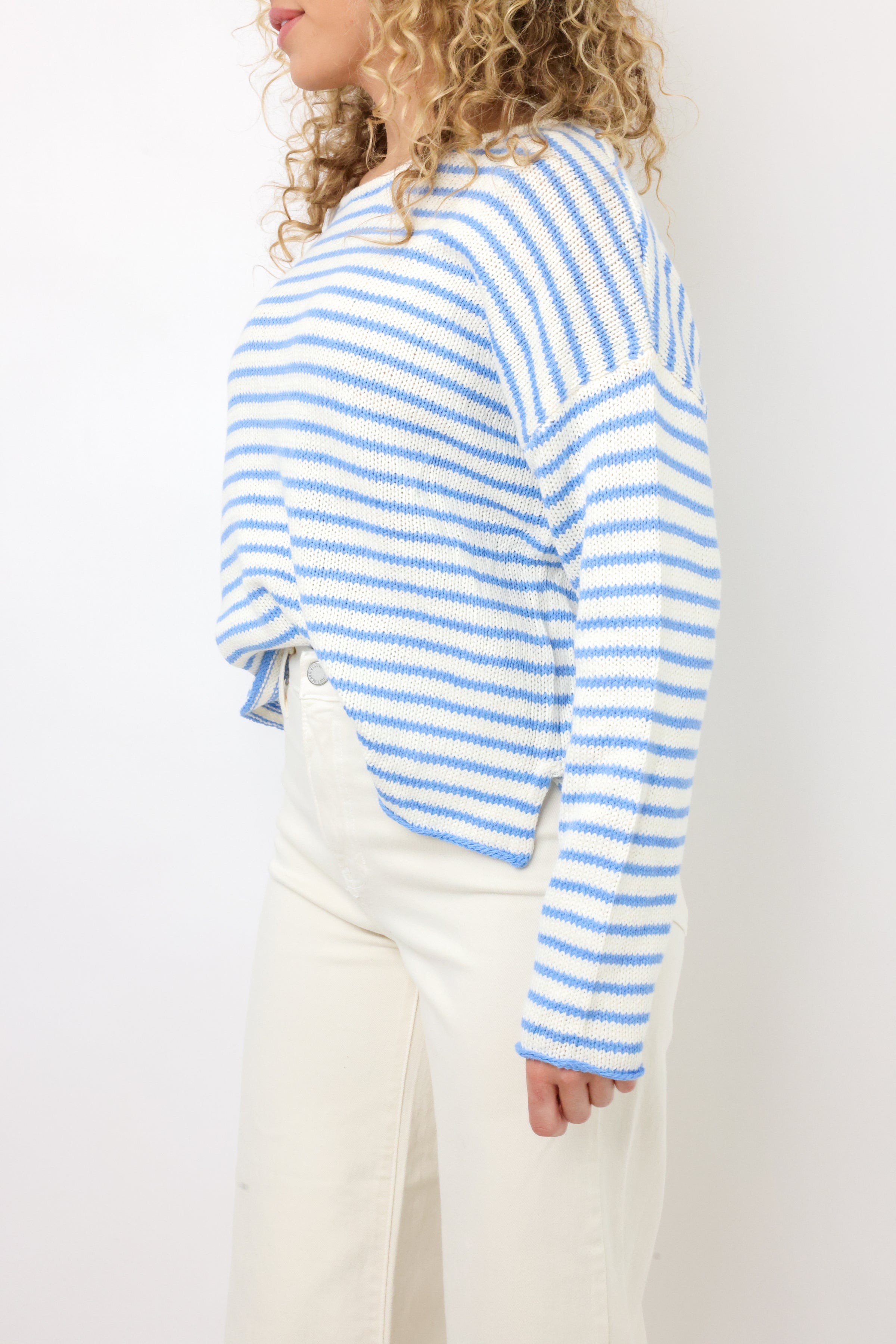 Miracle Striped Round Neck Sweater