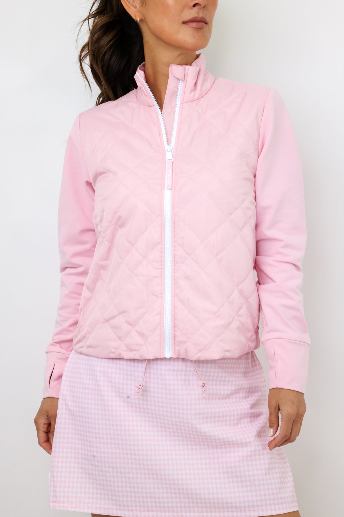 RLX Hybrid Quilted-Front Terry Zip Jacket