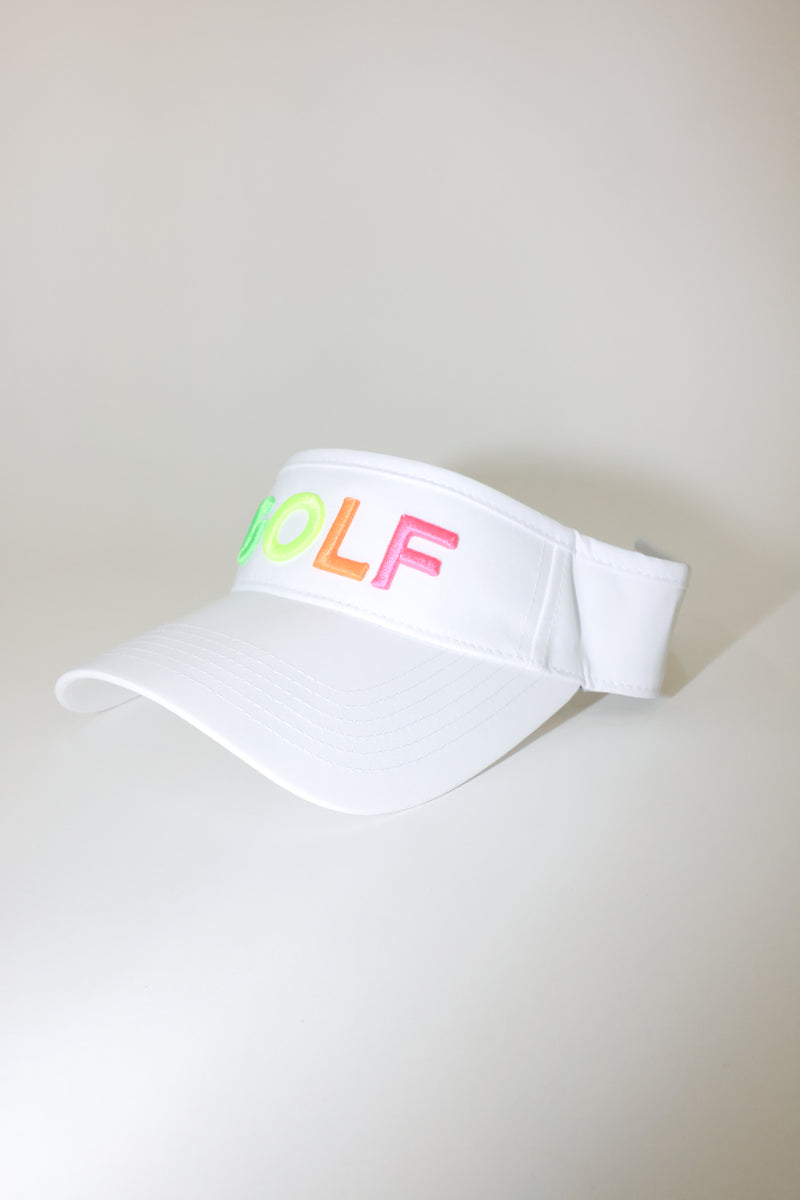 Golf Visor with Puff Logo