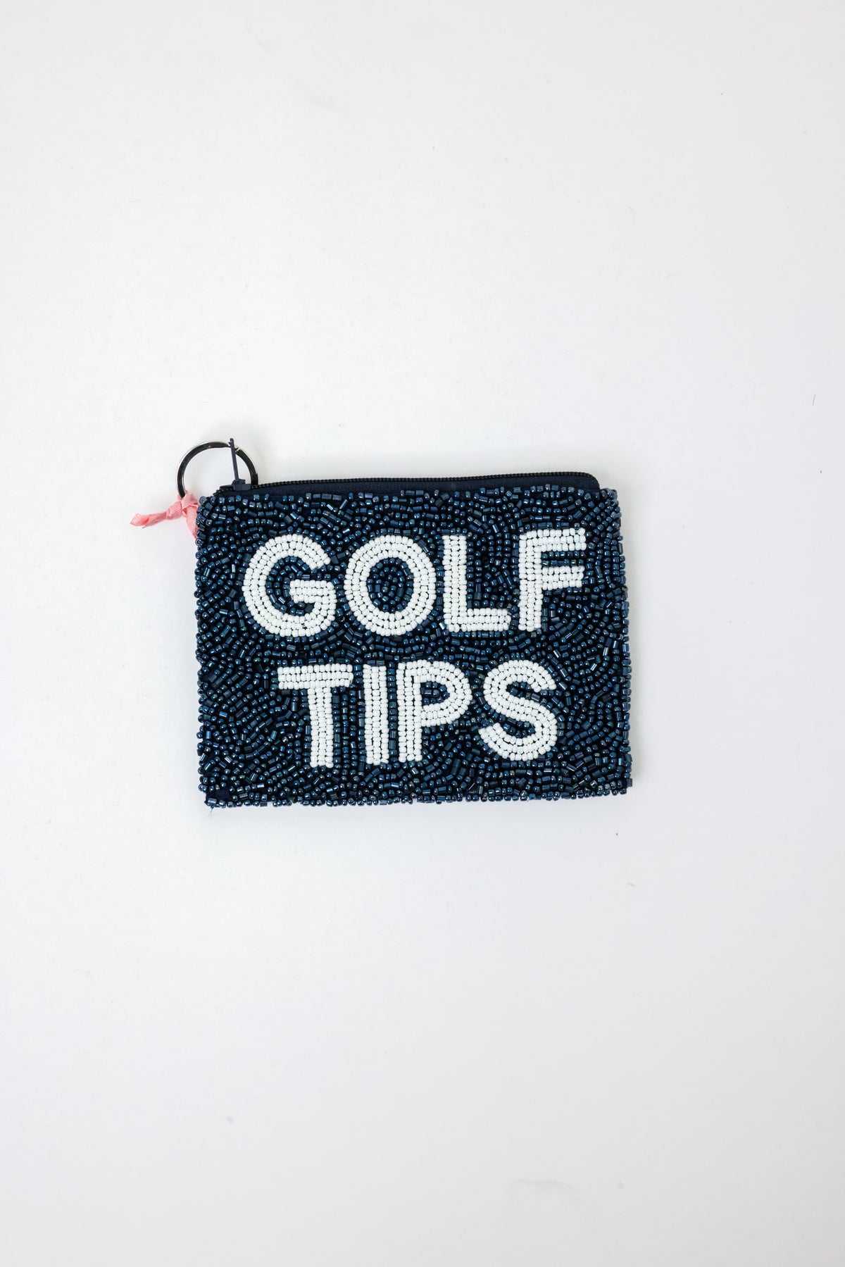 Golf Tips Beaded Coin Purse