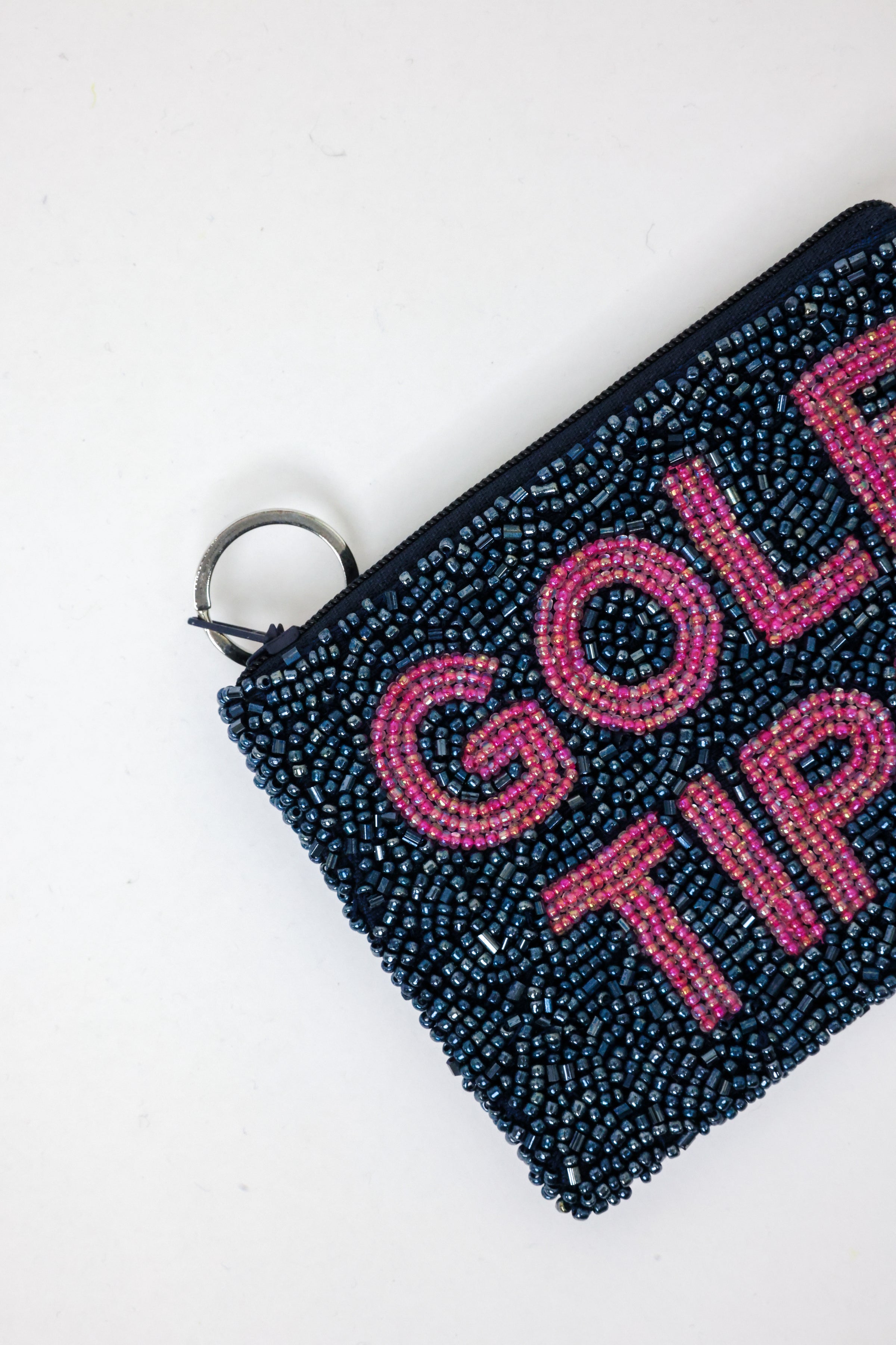 Golf Tips Beaded Coin Purse