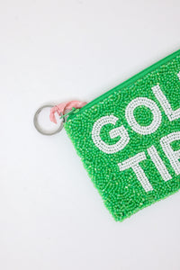 Golf Tips Beaded Coin Purse