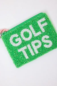 Golf Tips Beaded Coin Purse