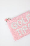 Golf Tips Beaded Coin Purse