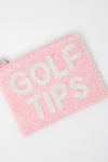 Golf Tips Beaded Coin Purse