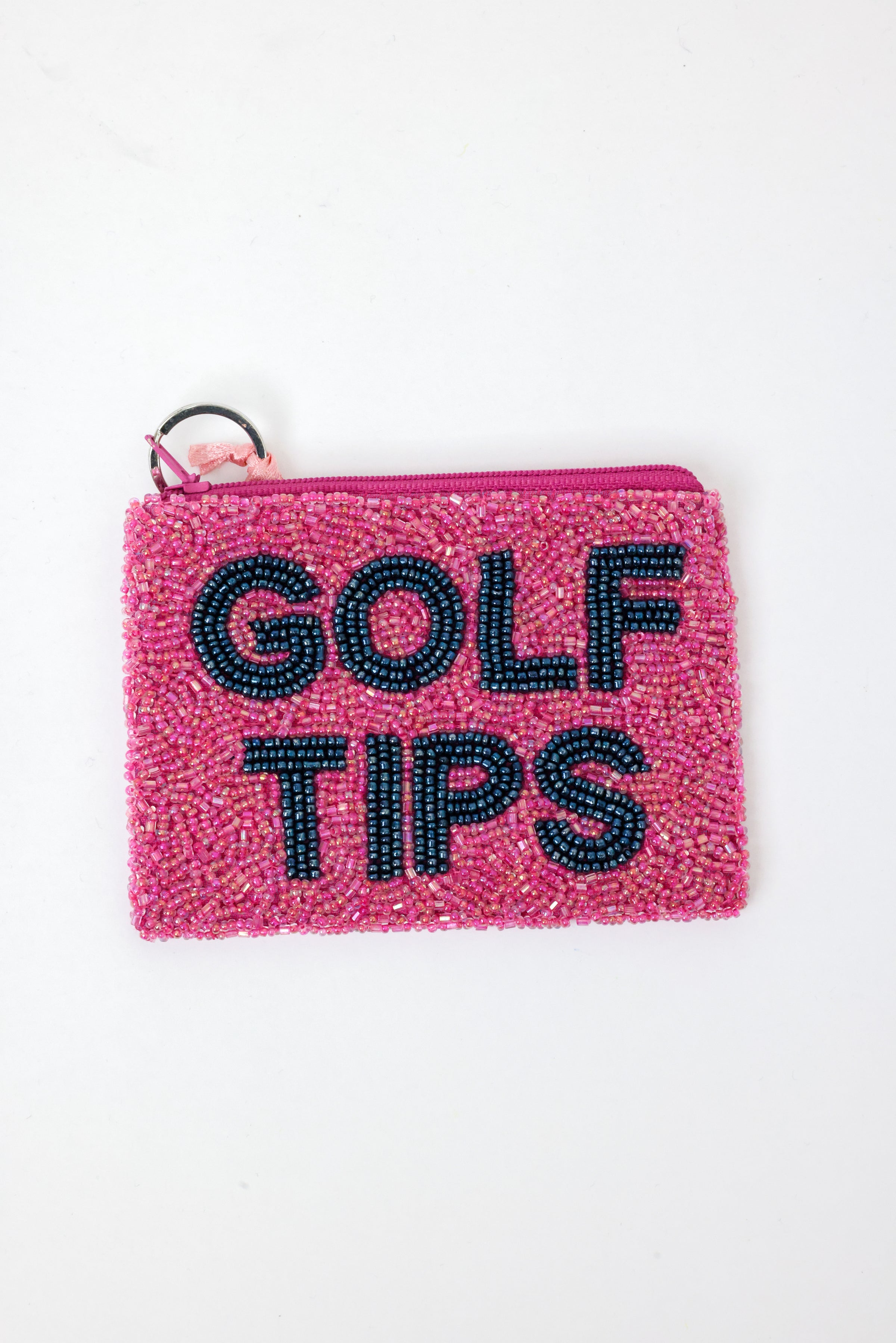 Golf Tips Beaded Coin Purse