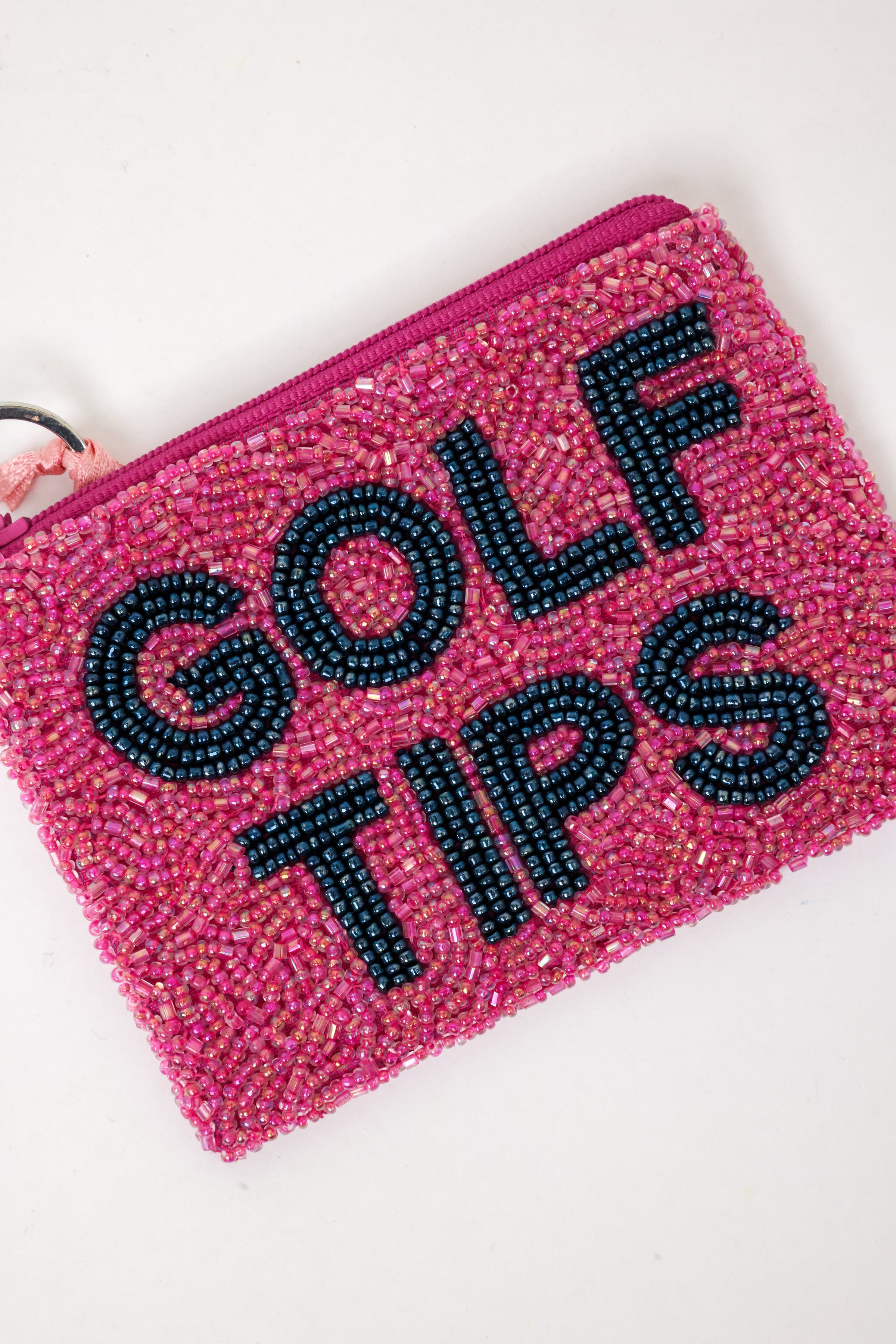 Golf Tips Beaded Coin Purse