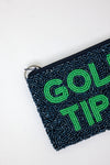 Golf Tips Beaded Coin Purse