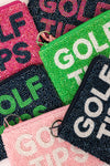 Golf Tips Beaded Coin Purse