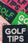 Golf Tips Beaded Coin Purse