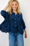 Venti6 Star Button Down Top