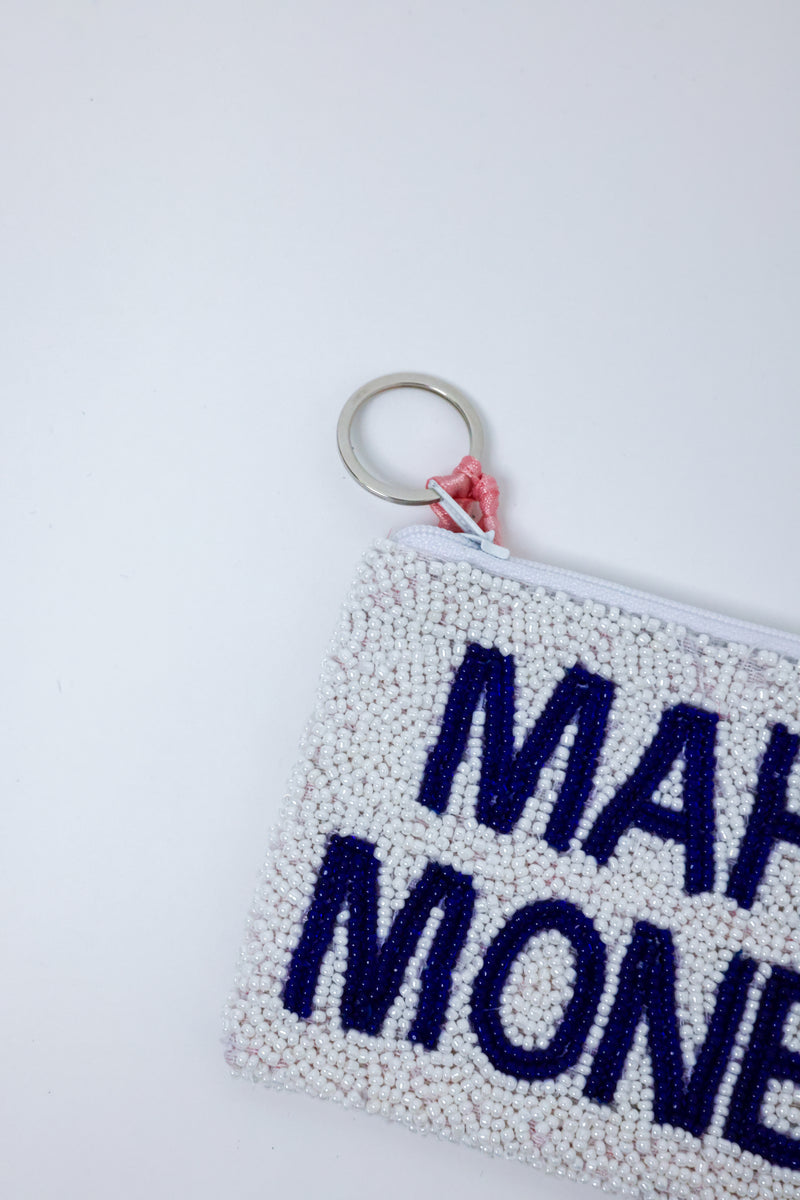 Mahj Money Beaded Coin Purse