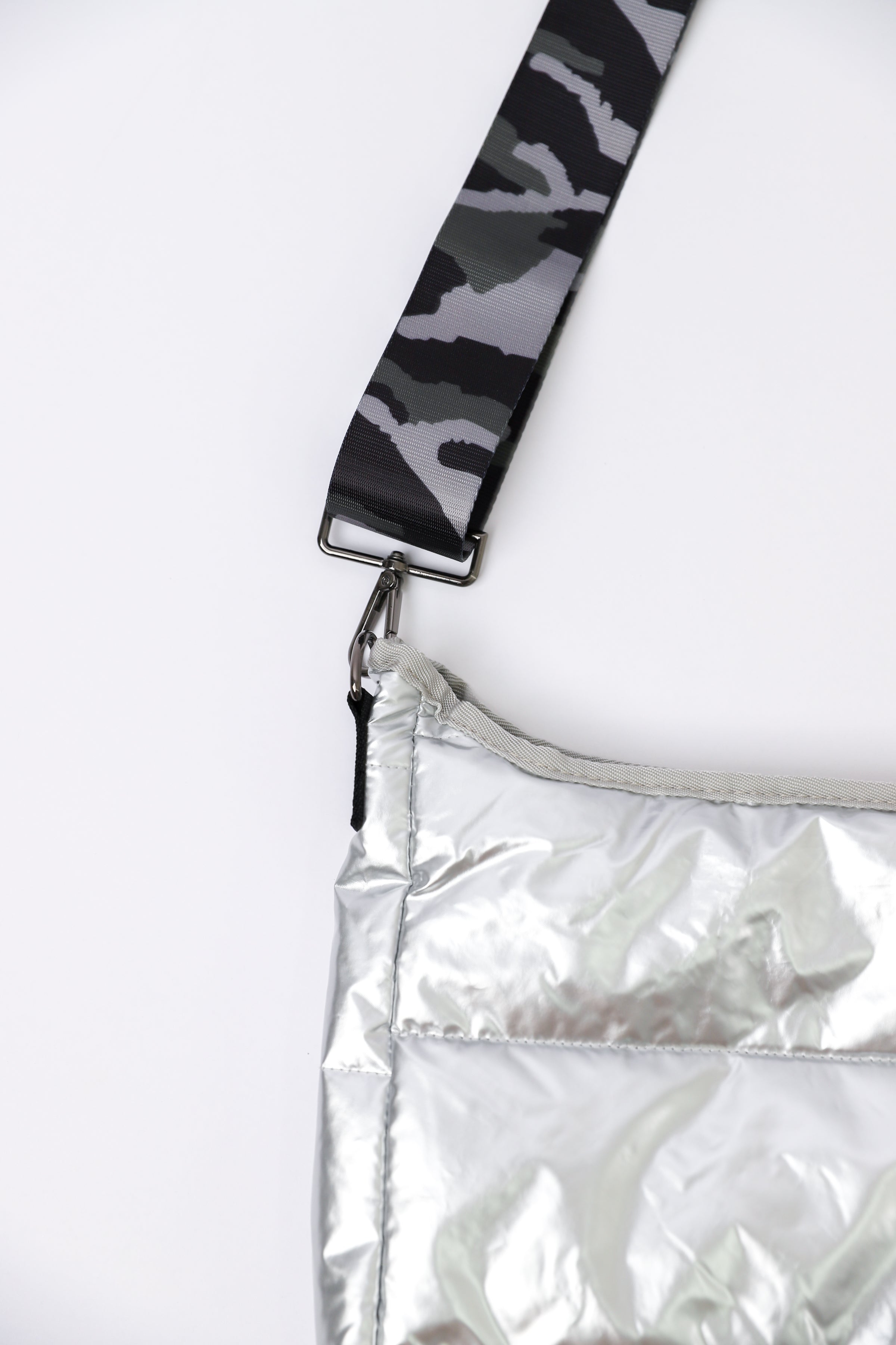 Haute Shore Sporty Black Quilted Puffer Crossbody Bag - Medium Size