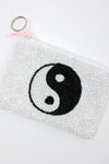 Yin and Yang Beaded Coin Purse