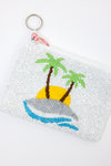 Beach Beaded Coin Purse