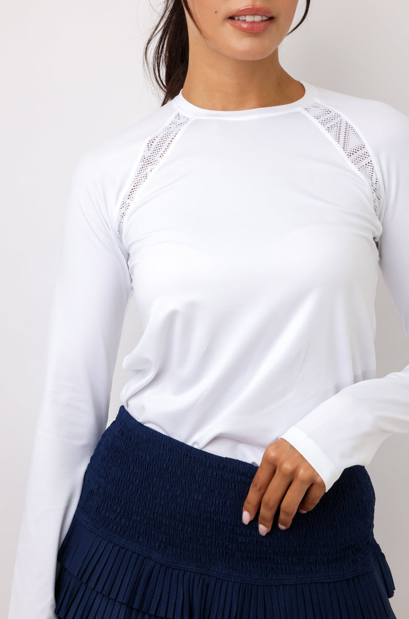 Sofibella Diamond Rush Raglan Long Sleeve Top