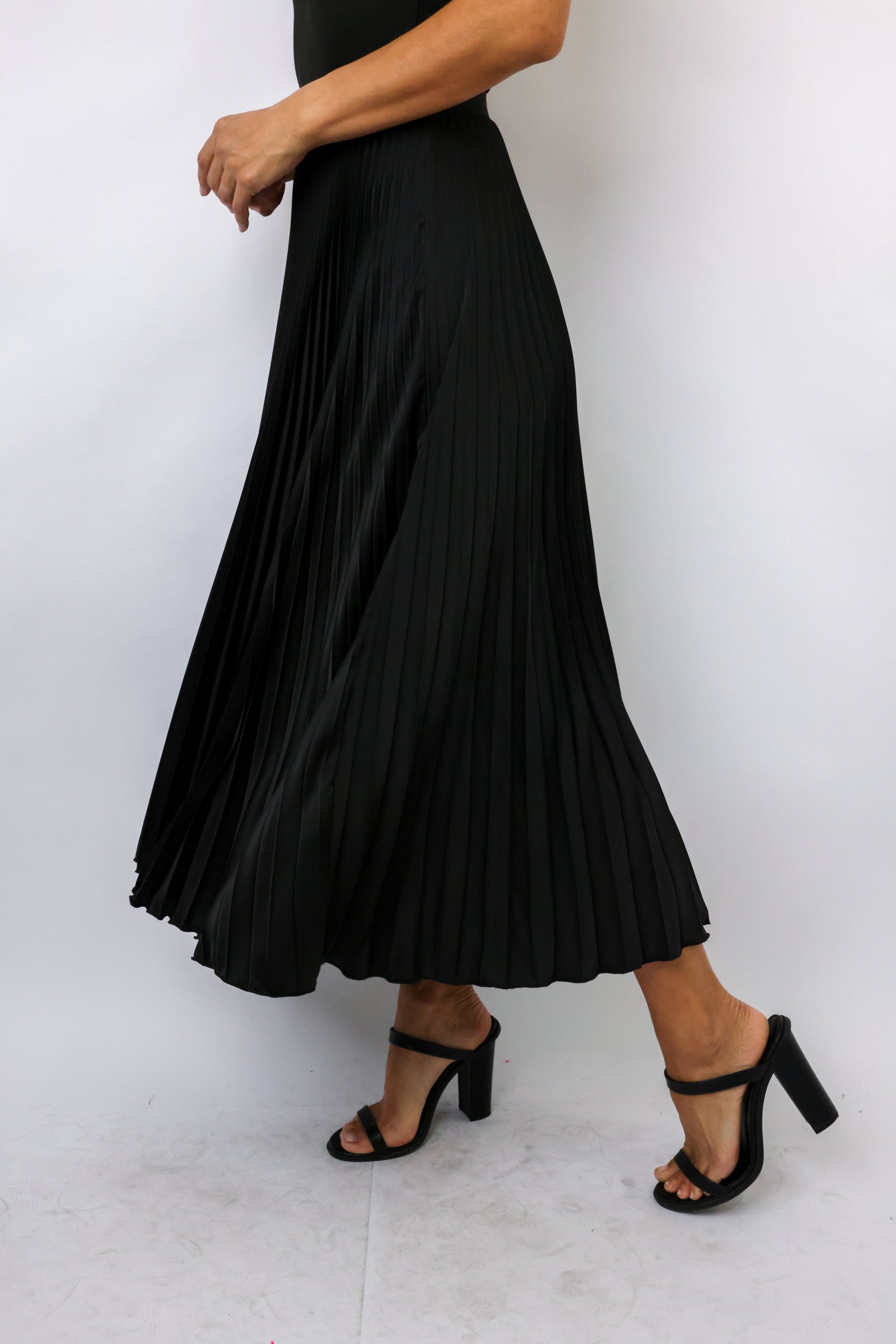 Loyd Ford Satin Midi Skirt