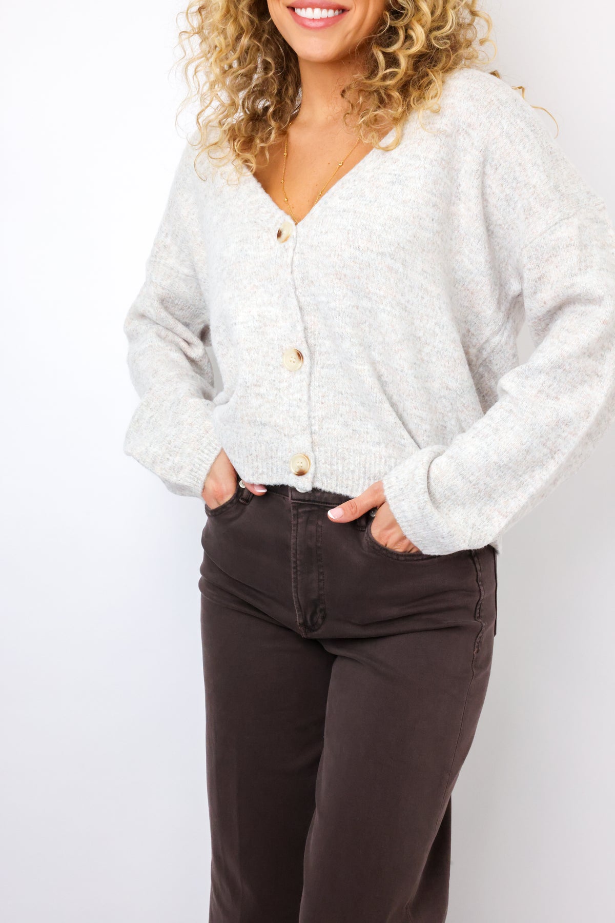 South Course Button Knit Cardigan