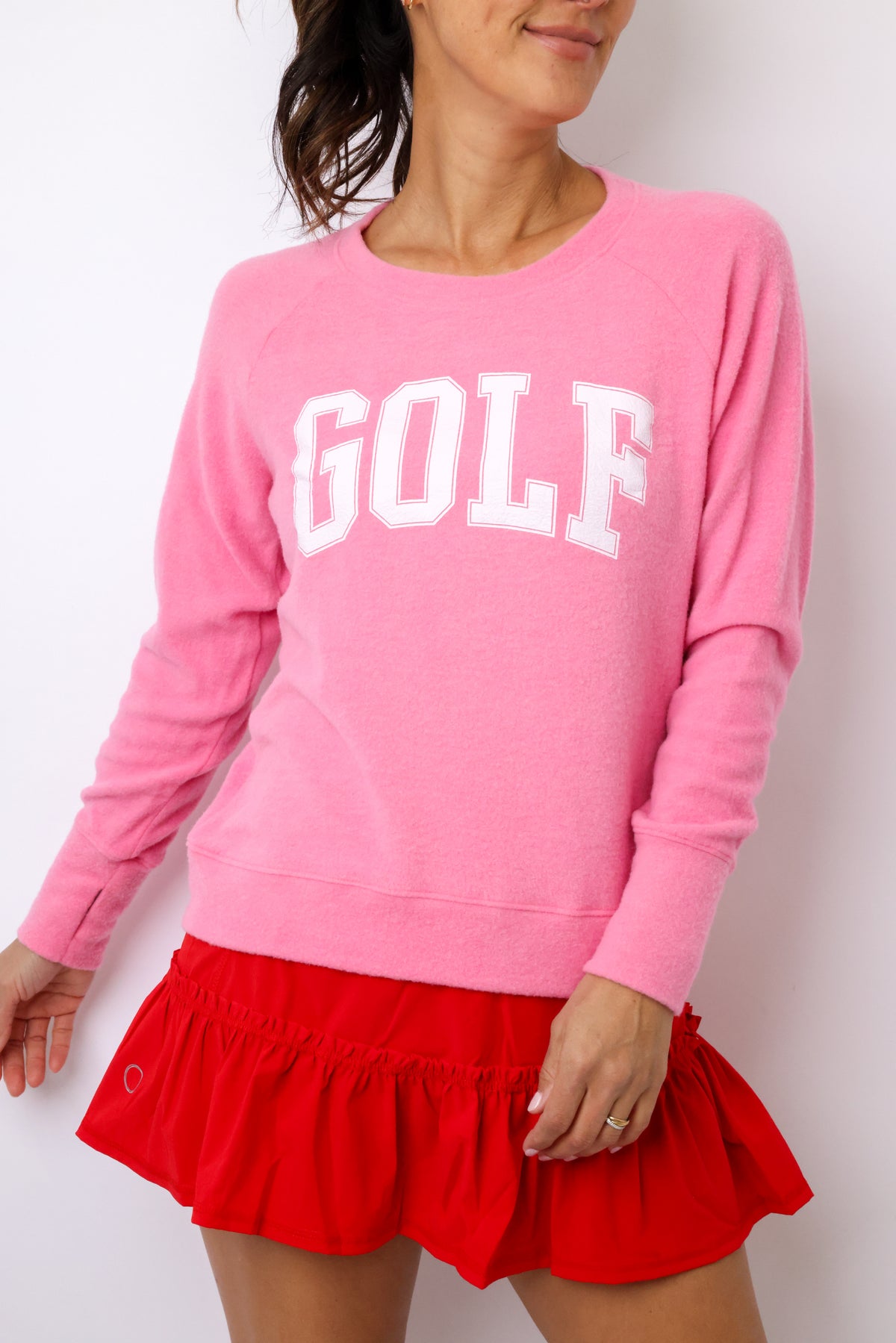 Golf Lightweight Brushed Fleece Pullover Top