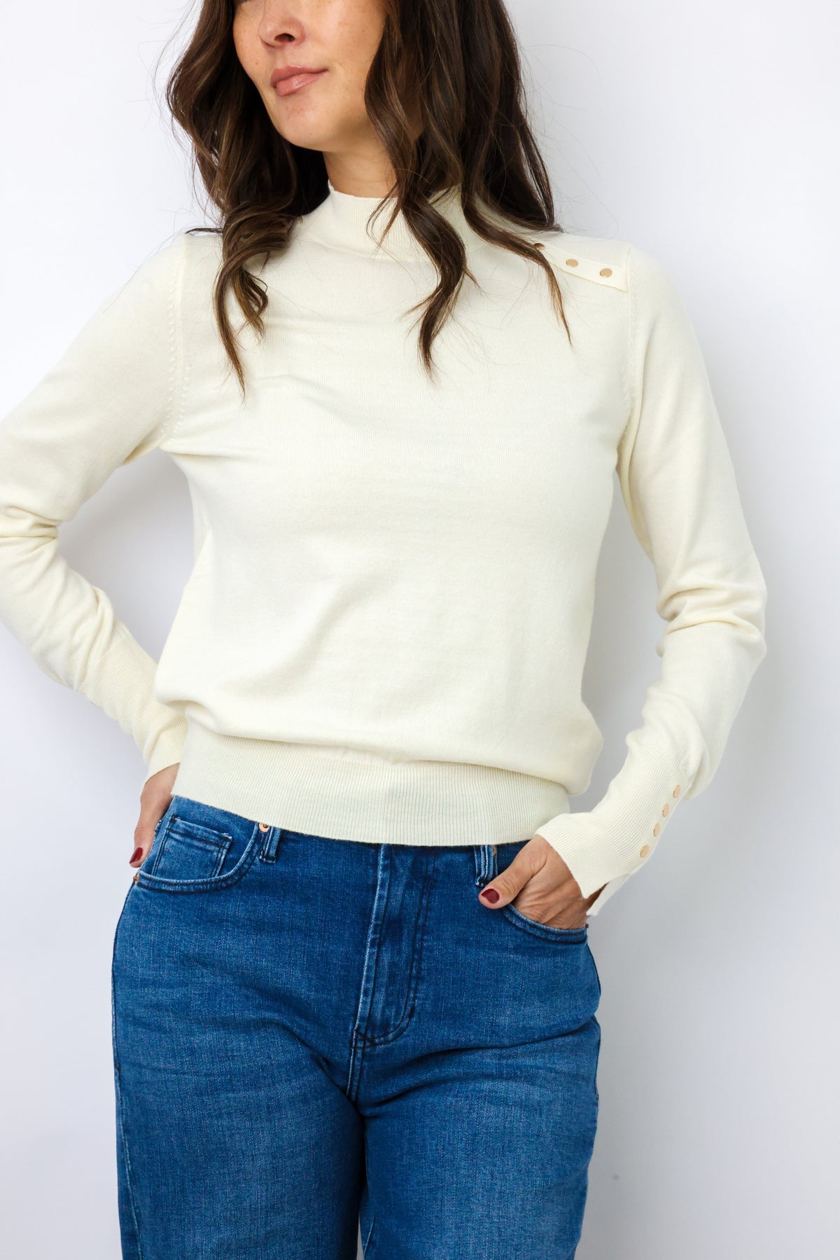 SRB Mock Neck Sweater Top