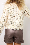 SAB Feather Sequin Cardigan