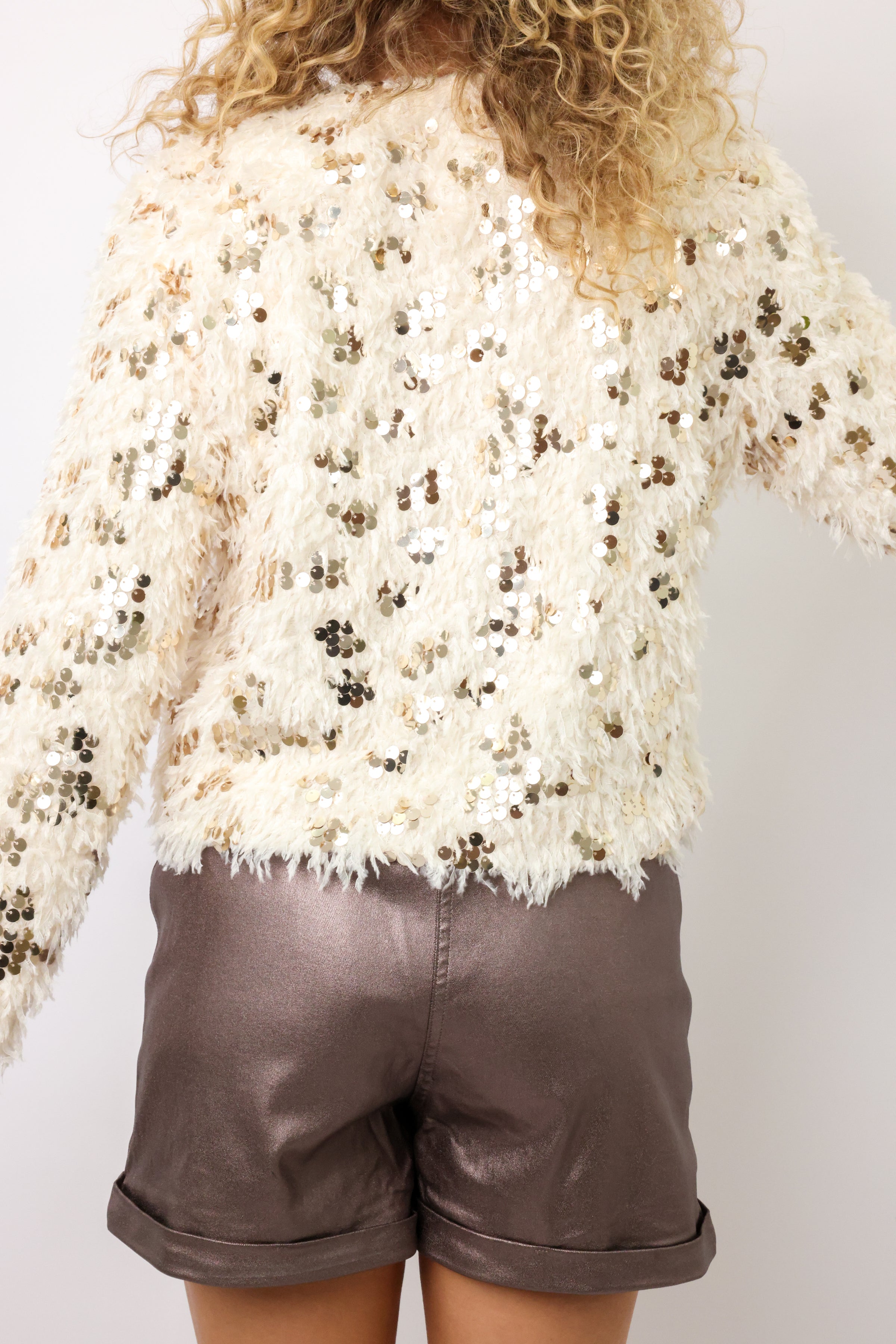 SAB Feather Sequin Cardigan