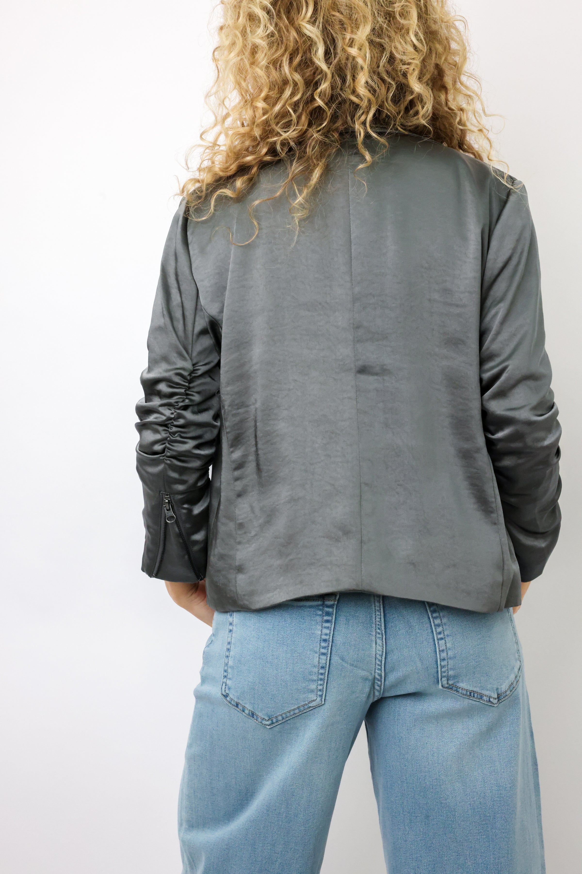 J.Society Ruched Sleeve Moto Jacket