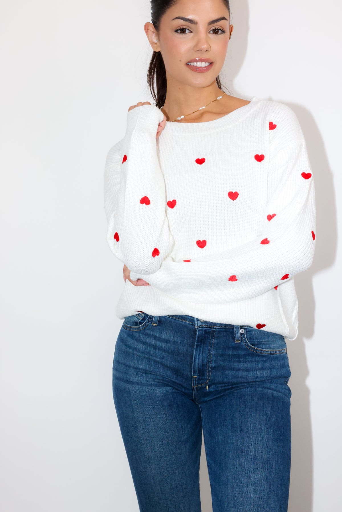 Crop Stacy Square Neck Long Sleeve