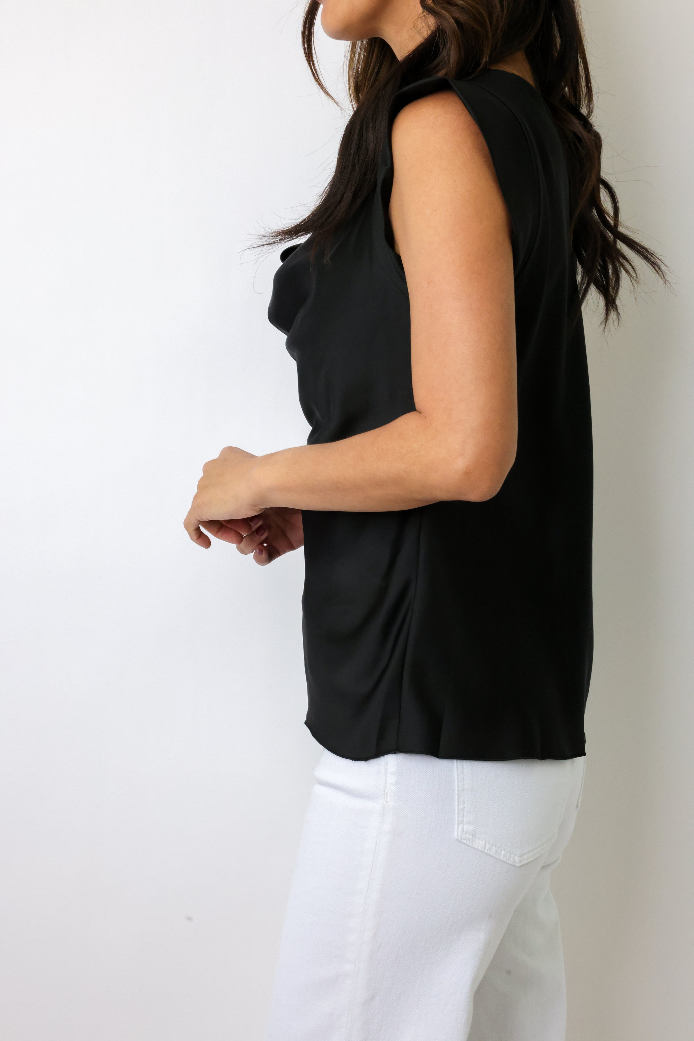 Venti6 Drapey Cowl Neck Blouse