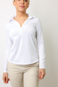 Golftini Long Sleeve Ruffle Polo