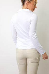 Golftini Long Sleeve Ruffle Polo