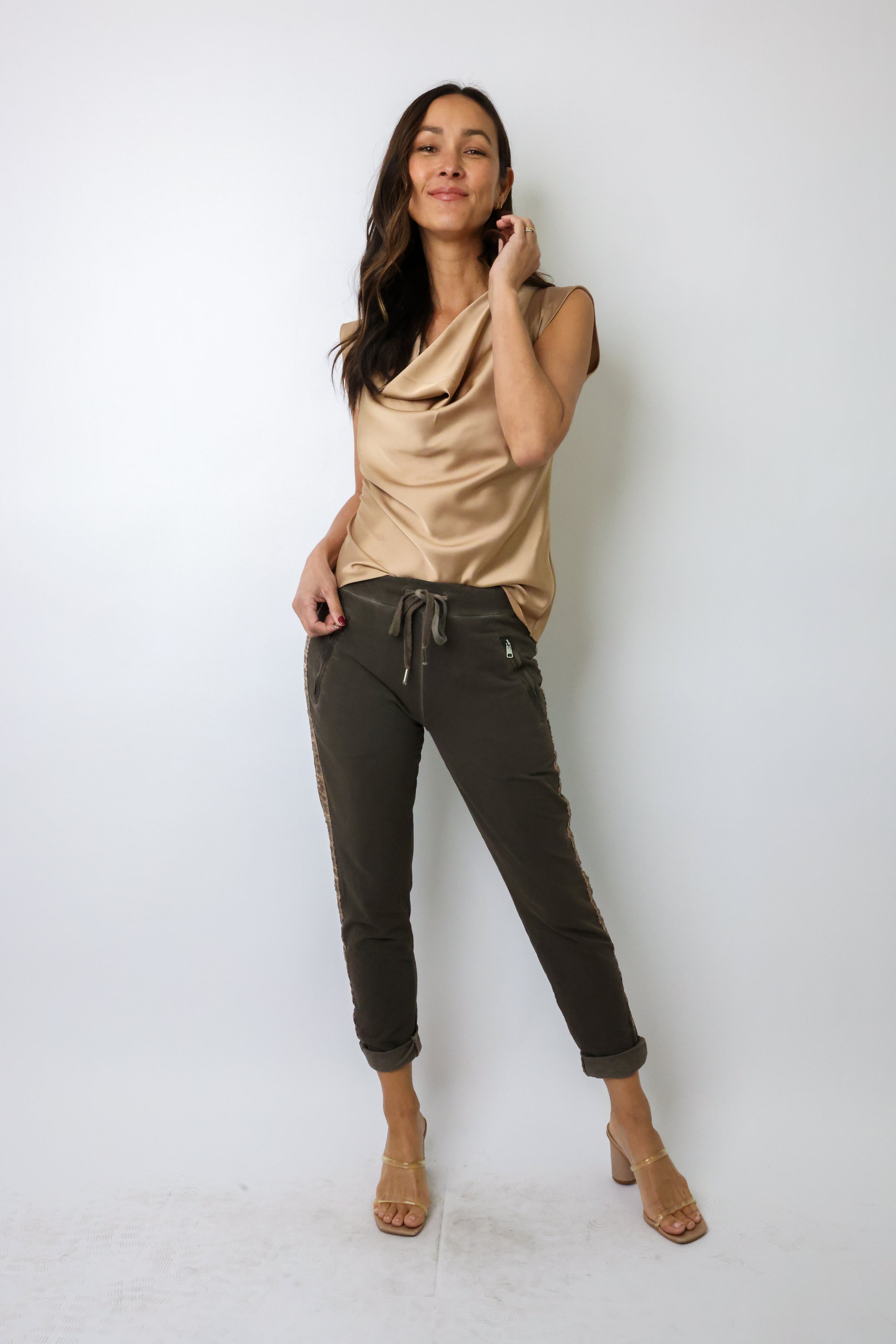 Venti6 Crinkle Jogger Cargo Pants