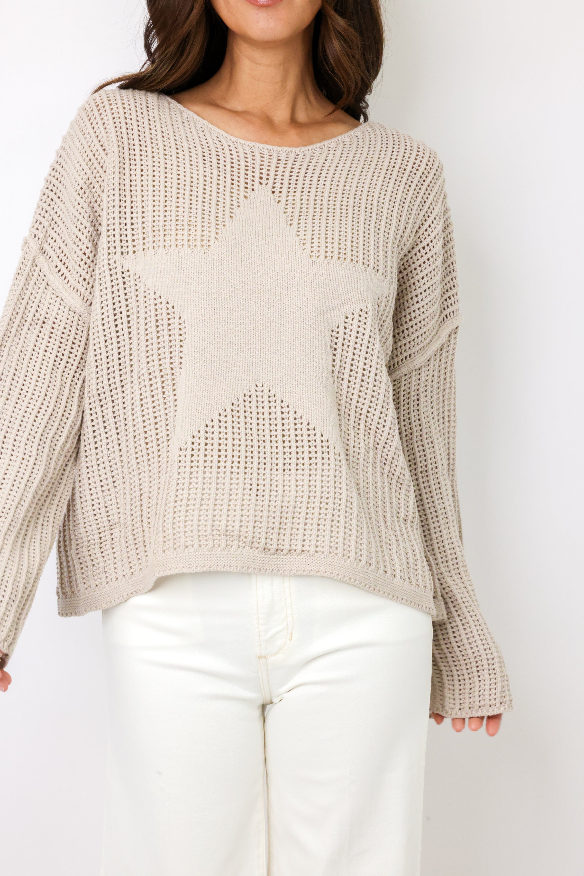 Star Crochet Sweater