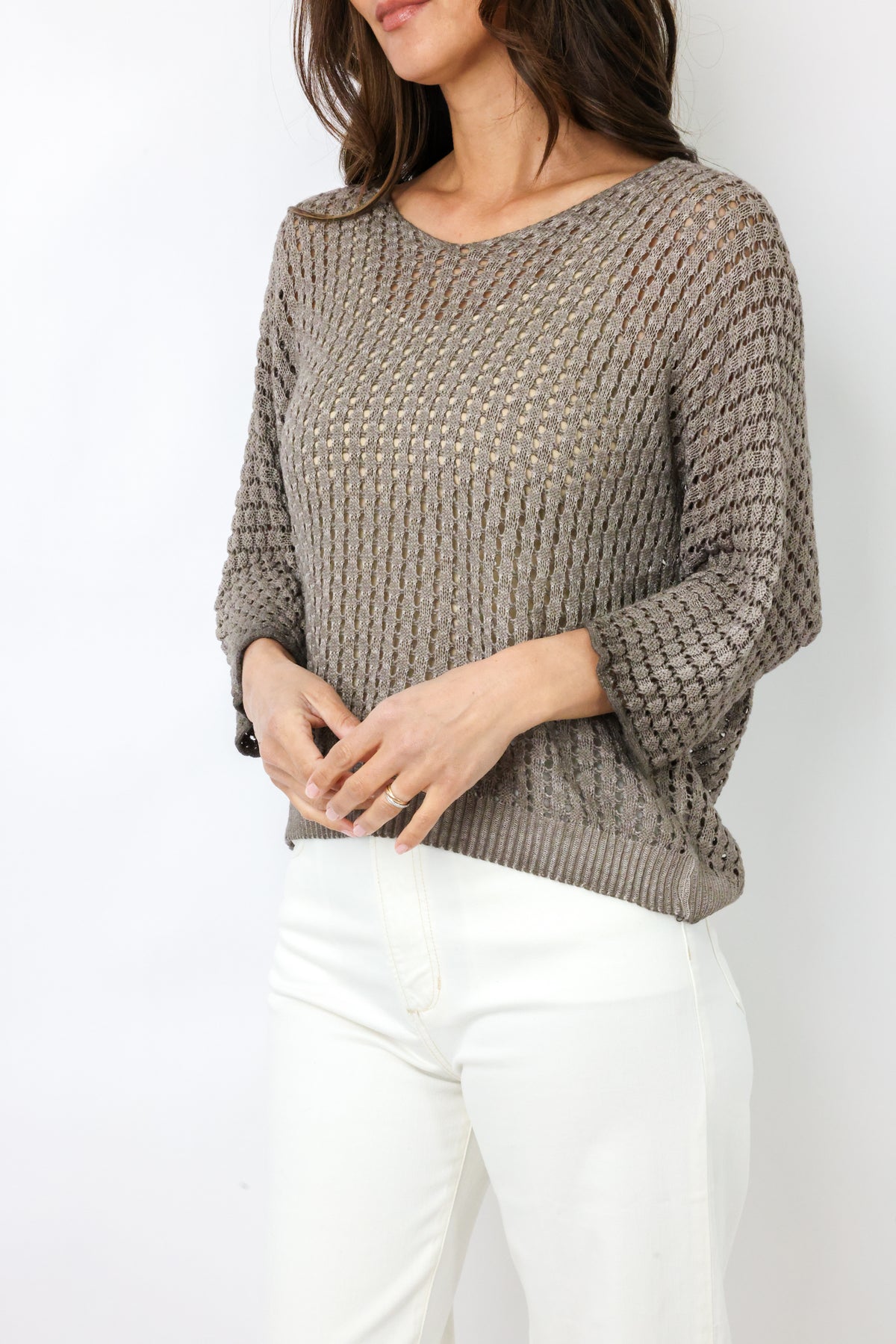 Venti6 Ridge Rib Knit Top