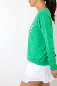 Wasted Lightweight Brushed Fleece Pullover Top