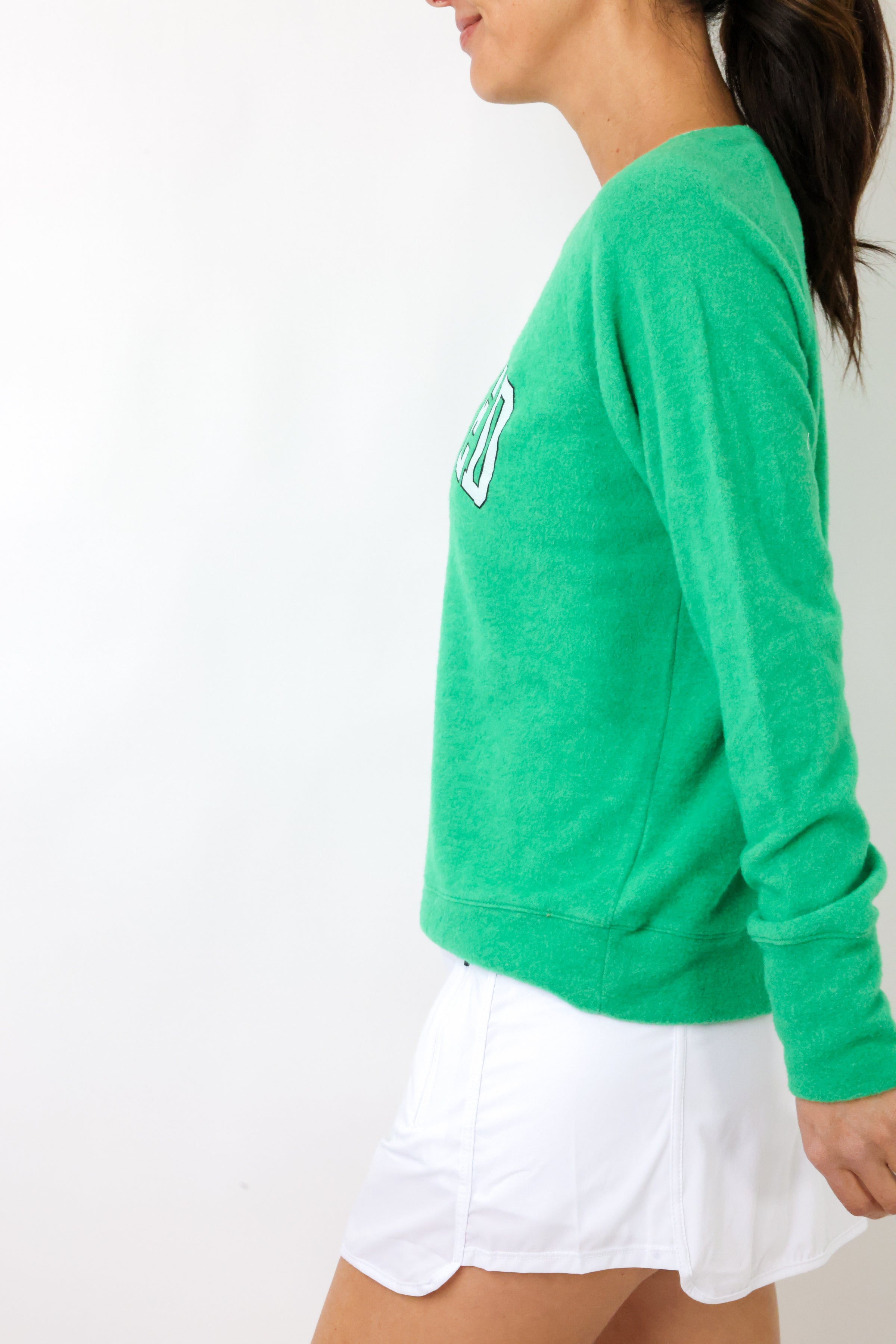 Wasted Lightweight Brushed Fleece Pullover Top