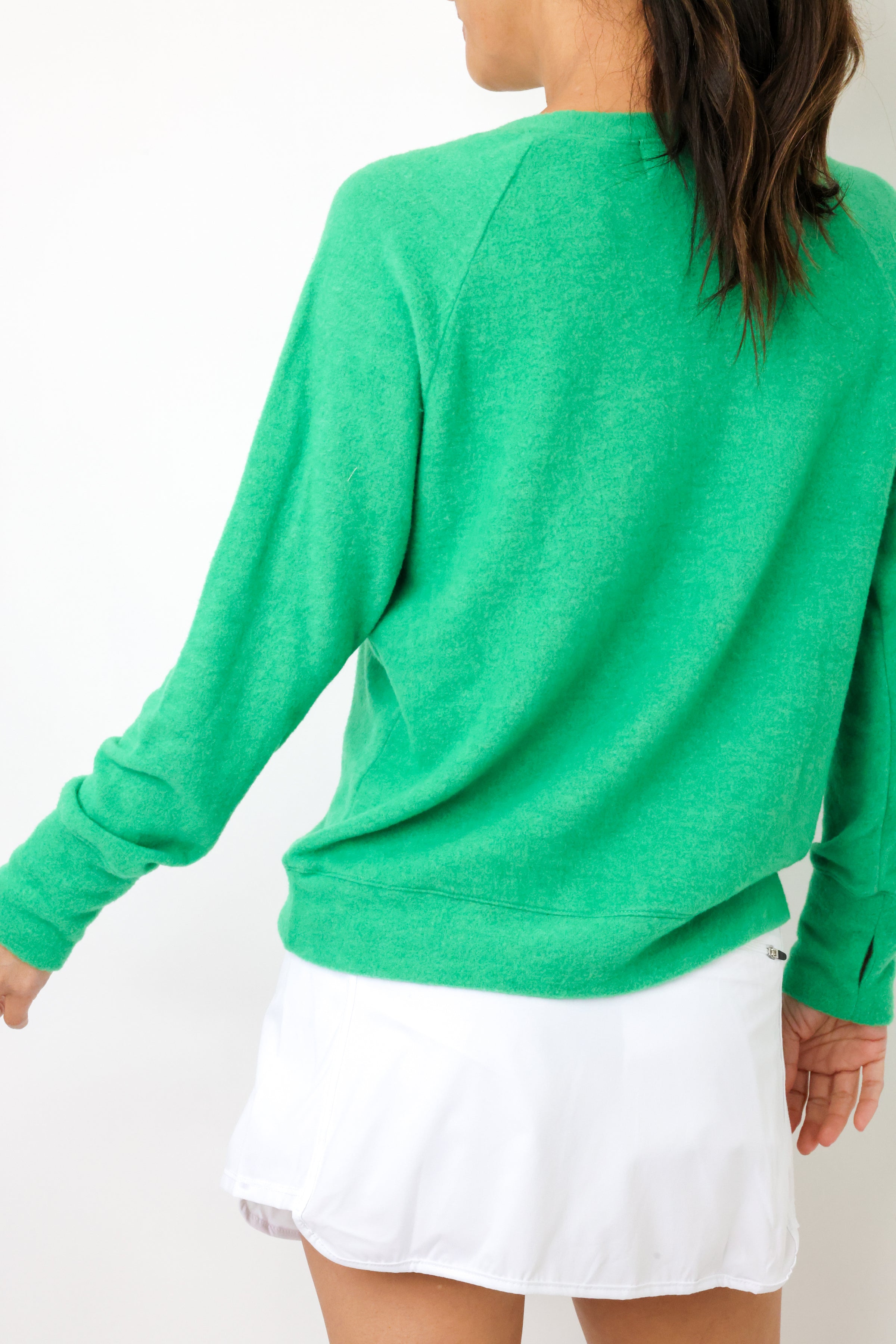 Wasted Lightweight Brushed Fleece Pullover Top