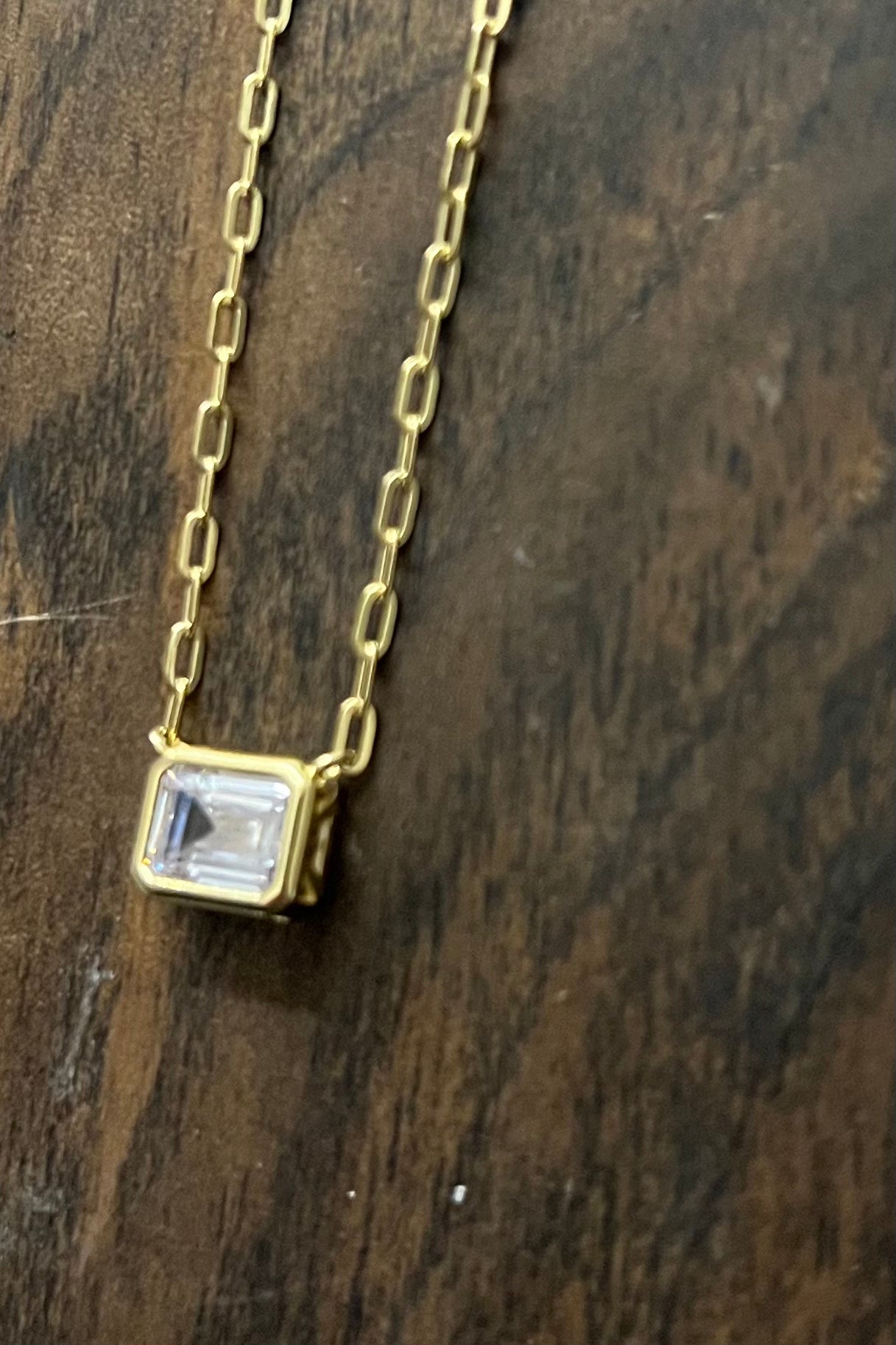 PG Designs Soft Rectangle Diamond Necklace